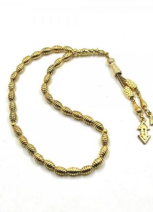 Чітки металеві золотисті tasbih 33 намистини