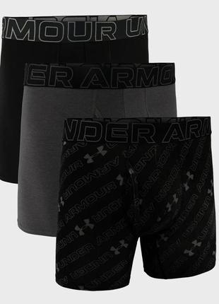 Труси ua m perf cotton nov 6in чорний, сірий чол sm