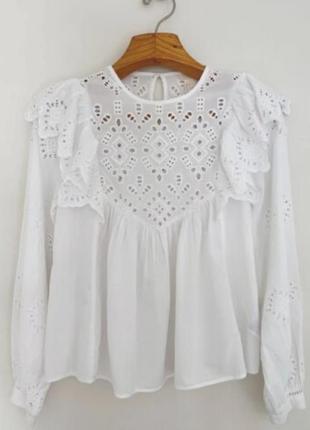 Блузка h&m з вишивкою s-m розміру2 фото