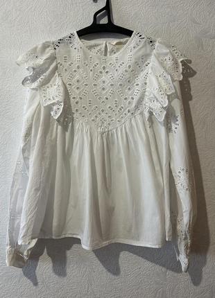 Блузка h&m з вишивкою s-m розміру3 фото