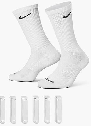 Шкарпетки nike u nk ed pls csh crw 6pr - 132 білий чол 46-50