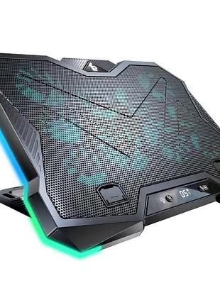 Підставка для ноутбука з охолодженням vhg d11 з rgb-підсвічуванням laptop cooling pad, black