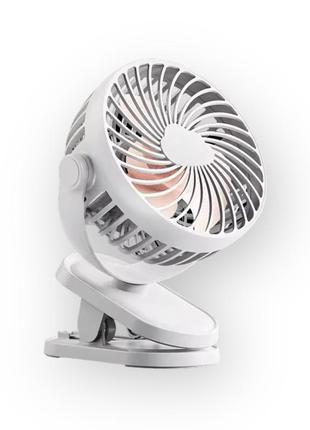 Акумуляторний вентилятор vhg k6 з прищіпкою , white
