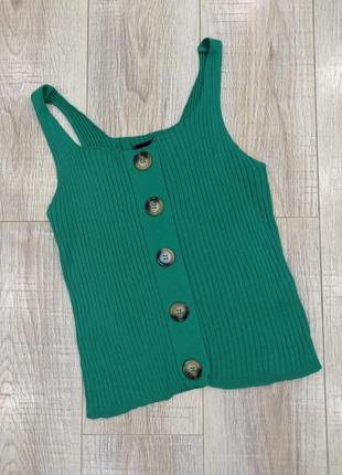 Майка - топ new look зеленого кольору у рубчик