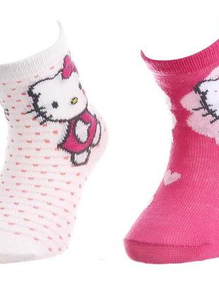 Шкарпетки hello kitty socks білий, пурпурний діт 19-22 арт 36785-1