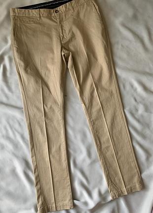 Мужские брюки чинос бежевые размер м/ l