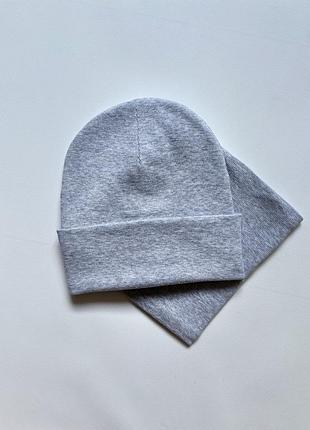 Шапка та хомут рубчик на флісі