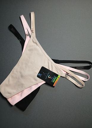 Новый набор трусики-стринги рубчик