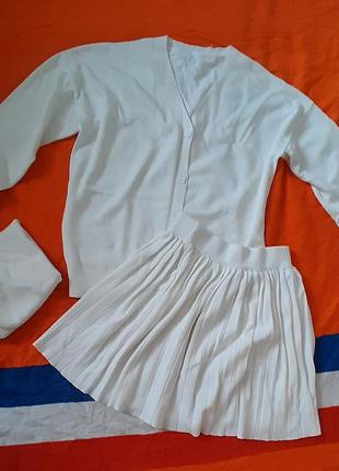 Костюм женский, тройка,кардиган, юбка и майка.