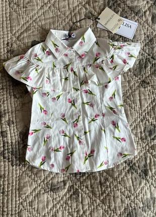 Новая рубашка для малышки в розочки 🩷