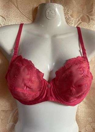 Бюстгалтер, окружность 80см,розовый, тонкий