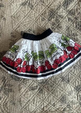 Спідниця пишна для маленької принцеси 👸🏼 з вишнями