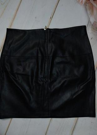 Юбка эко кожа микро флис