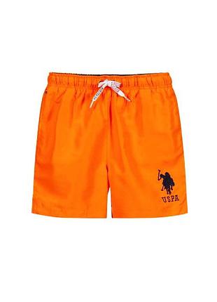 Детские оранжевые шорты для плавания с логотипом u.s. polo assn для мальчиков