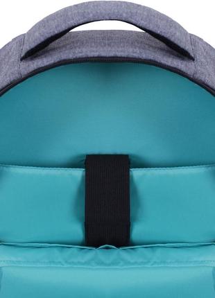 Деловой рюкзак городской для ноутбука senior 17 л. серого цвета с плотной спинкой5 фото