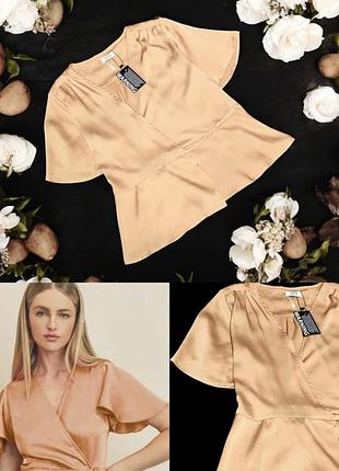 Красивая блуза топ на запах love& divine этикетка