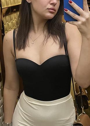 Черный боди с пуш-ап