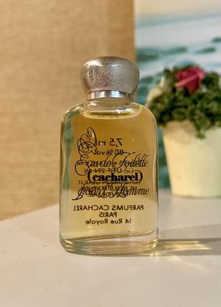 Винтаж 1981 год edt cacharel pour homne 7,5 мл снятость редкая коллекционная миниатюра