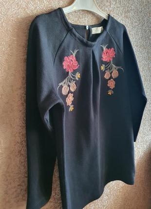 Неймовірна вишита бавовняна сукня zara для дівчинки