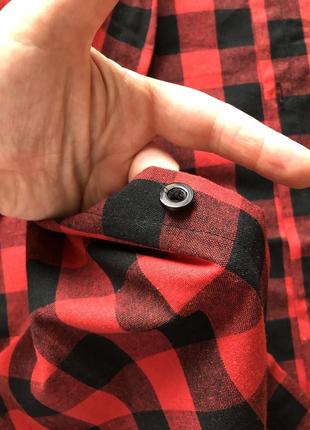 Рубашка черно-красная рубашка в клетку в клетку рубашка