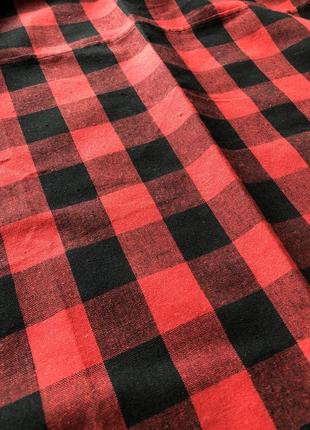 Рубашка черно-красная рубашка в клетку в клетку рубашка