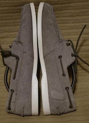 М'які шкіряні топсайдери сірого кольору asos англія 9 р.(28 см.)8 фото