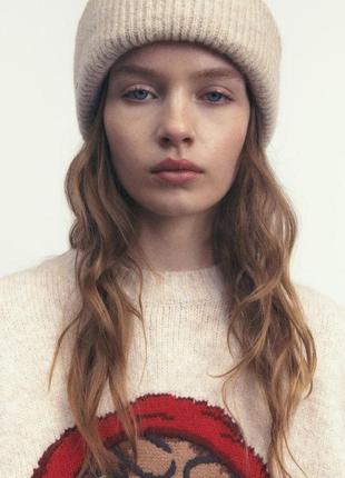 Шапка бини zara, в составе присутствует шерсть