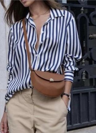 Сорочка в смужку вільного крою asos 100% котон
