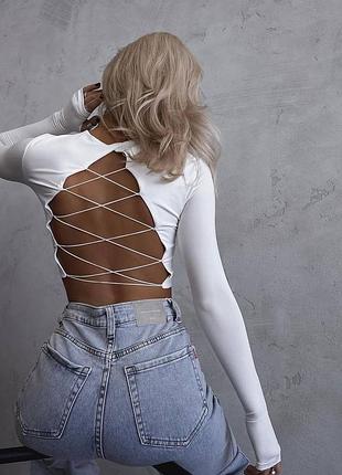 Топ трендовый с открытой спинкой