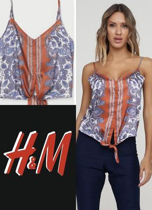 Красивая атласная майка топ h&m этикетка