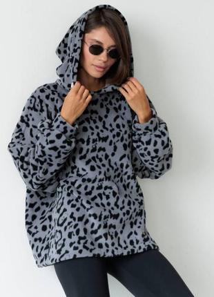 Флисовый худи oversized 👑 супер качество худи оверсайз флис теплый