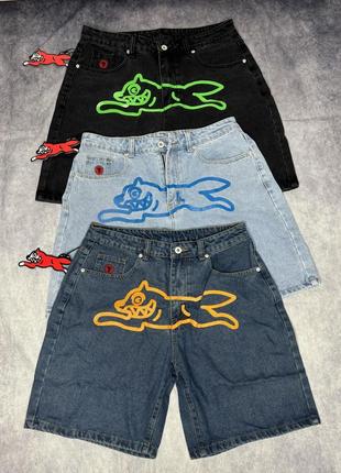 Шорты джинсовые running dog denim shorts, ice cream, baggy, new