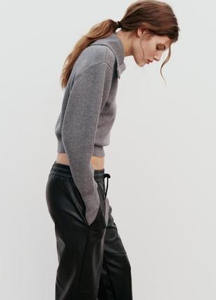 Новые брюки кожаные zara7 фото