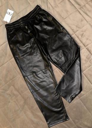 Новые брюки кожаные zara6 фото