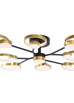 Люстра светодиодная акриловая sirius ш 1313/9 black+gold