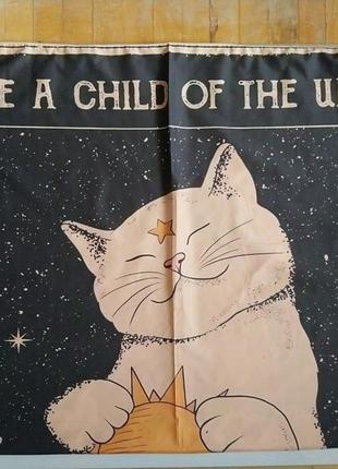 Плакат банер постер с котиком you are a child of the universe 150 ×126 см