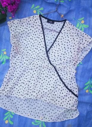 Лёгкая блуза с имитацией запаха спереди,46-48разм, wallis .