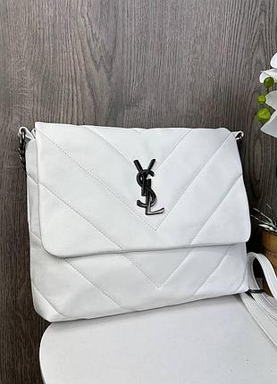 Женская сумка жіноча сумочка клатч чорна біла молочний 6