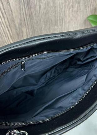 Женская сумка жіноча сумочка клатч чорна біла молочний 7