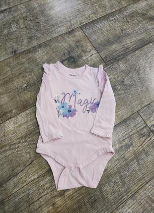 Боди, бодик с длинным рукавом девочке, so cute, р. 9-12мес., 74-80, длинна 41см