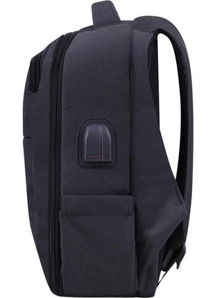 Міський рюкзак для ноутбука бремен зі щільною спинкою 23 л. сірого кольору, місткий діловий рюкзак3 фото