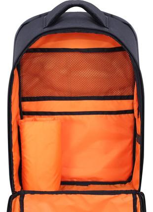Міський рюкзак для ноутбука бремен зі щільною спинкою 23 л. сірого кольору, місткий діловий рюкзак8 фото