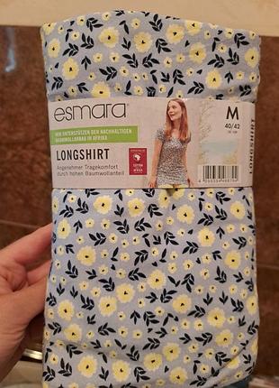 Футболка голубая в цветы