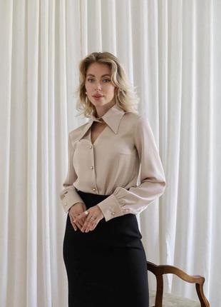Шовкова сорочка українською бренду amoslook