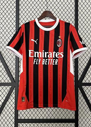 Футбольна футболка мілан 24/25 пума домашня форма ac milan puma малдіні кака леау мората шевченко