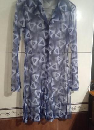 Удлинённая блузка рубашка/кардиган женский/накидка