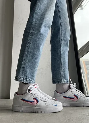 Кроссовки sb dunk white pink