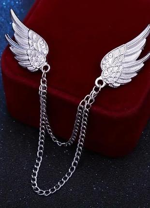 Брошки на комір в золотистому та сріблястих кольорах