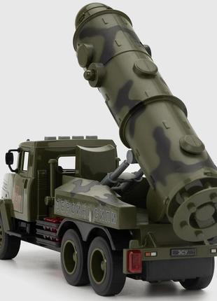 Игрушка военная машинка краз с ракетной установкой автопром5 фото