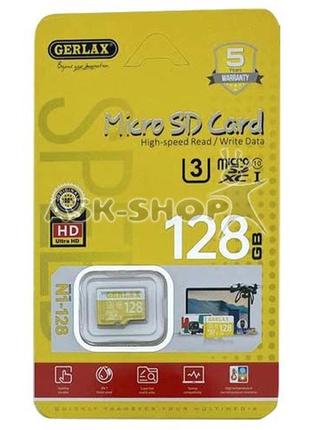 Картка пам'яті 128gb gerlax microsd ush-і